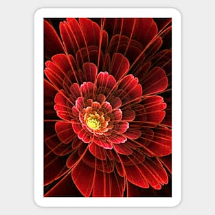 Fractal Flowers Roses Sticker